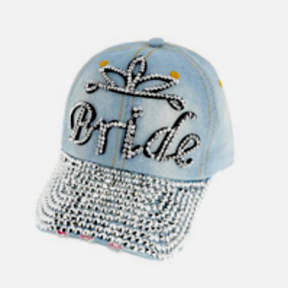 NWT Jean Bride Runabout Baseball Cap Wedding Bridal Bridesmaids